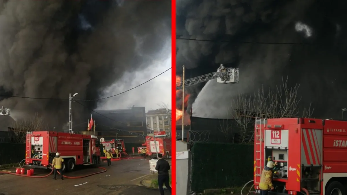 SON DAKİKA: Çekmeköy’de lastik fabrikasında yangın!